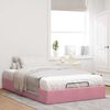 vidaXL Ottoman Bed Frame No Colchão Rosa 120x200 cm Veludo