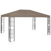 vidaXL Gazebo 4x3 m cinzento-acastanhado