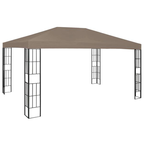 vidaXL Gazebo 4x3 m cinzento-acastanhado