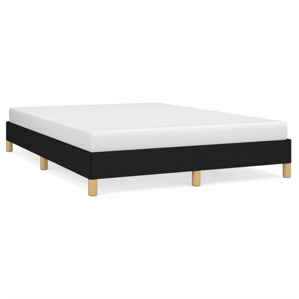 vidaXL Estrutura de cama sem colchão 140x190 cm tecido preto