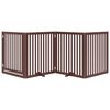 vidaXL Port&atilde;o p/ c&atilde;es c/ porta dobr&aacute;vel 4 pain&eacute;is 320cm &aacute;lamo castanho