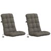vidaXL Almofadas para Cadeiras Alta em 2 Pe&ccedil;as VIANEN 2 pcs Cinzento