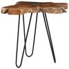 vidaXL Mesa de centro 70x45 cm madeira de teca maciça e poliresina
