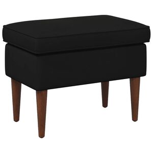vidaXL Pufe para os P&eacute;s Preto 55 x 35 x 41 cm Veludo