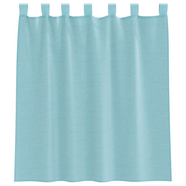 vidaXL Cortinas de voile com laços 2 pcs turquesa 140x140 cm