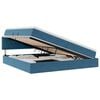 vidaXL Cama com Armazenamento Azul Escuro 200 x 200 cm Veludo