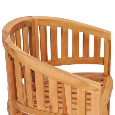 vidaXL Cadeira de costas redondas madeira de teca maciça