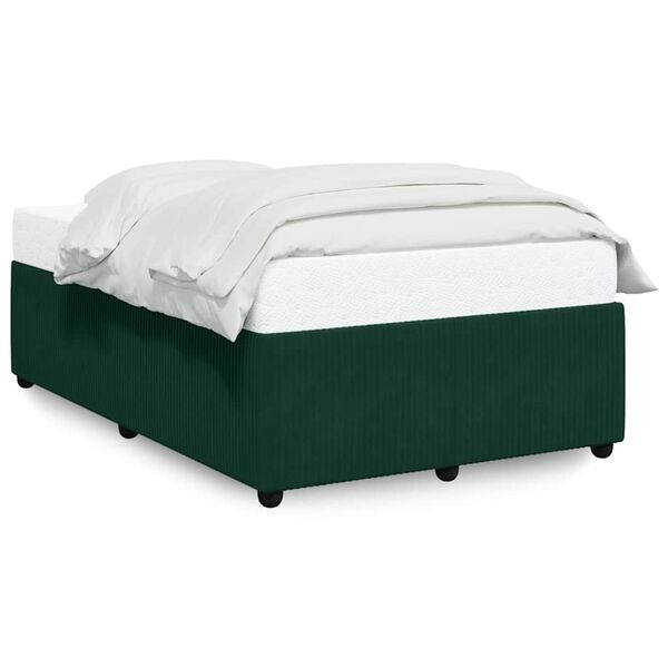 vidaXL Estrutura de cama sem colchão 120x200 cm veludo verde-escuro