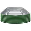 vidaXL Canteiro elevado jardim 450x140x36 cm a&ccedil;o galvanizado verde