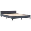 vidaXL Cama Box com cabeceira Cinzento escuro 140 x 190 cm Veludo