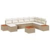 vidaXL Conjunto de Sof&aacute; de Jardim 9 unid. Bege Rattan Sint&eacute;tico