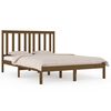 vidaXL Estrutura de cama 200x200 cm pinho maci&ccedil;o castanho mel