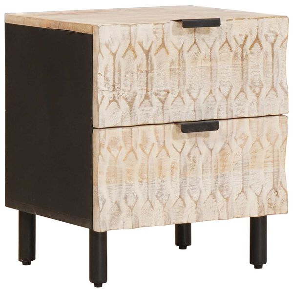 vidaXL Arm&aacute;rio de Cabeceira com gaveta 2 pcs Branco 40 x 33 x 46 cm