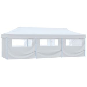 vidaXL Tenda para festas pop-up dobr&aacute;vel c/ 8 paredes 3x9 m branco