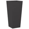 vidaXL Vaso/floreira de jardim 2 pcs 35x35x75 cm a&ccedil;o preto