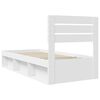 vidaXL Estrutura da Cama Branco 75 x 190 cm Madeira de Pinheiro S&oacute;lida