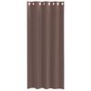 vidaXL Cortinas de voile com ilh&oacute;s 2 pcs castanho 140x225 cm