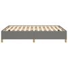 vidaXL Estrutura de cama sem colch&atilde;o 140x190 cm tecido cinzento-escuro