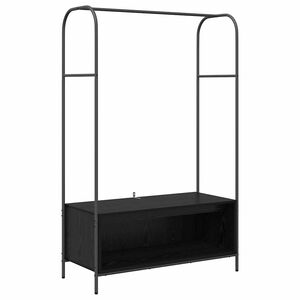 vidaXL Suporte para Roupas Preto 100 x 44 x 160 cm