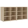 vidaXL Sapateira 2 pcs 52,5x30x50 cm Carvalho Sonoma