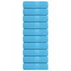 vidaXL Toalhas de rosto FROGN 10 unidades Turquesa 30x30 cm 360 g/m&sup2;