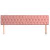 vidaXL Cabeceiras rosa 200x7x78/88 cm veludo