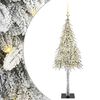 vidaXL &Aacute;rvore de Natal com 150 LEDs com suporte Branco 120 cm PE e A&ccedil;o