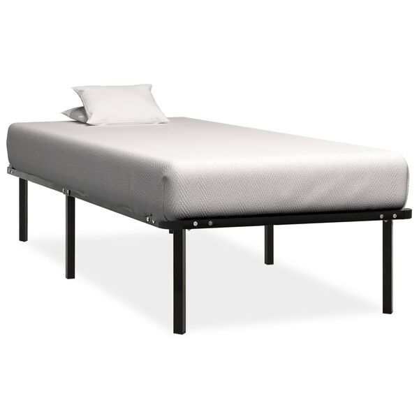 vidaXL Estrutura de cama 100x200 cm metal preto