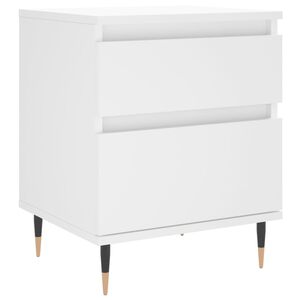 vidaXL Mesa de cabeceira 40x35x50 cm derivados de madeira branco