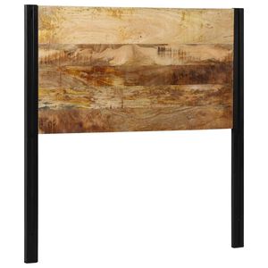 vidaXL Cabeceira de cama 100 cm madeira de mangueira maci&ccedil;a e ferro