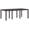 vidaXL Mesa de Jardim Castanho 200 x 100 x 73 cm vime PE