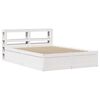 vidaXL Estrutura de cama c/ cabeceira 150x200 cm pinho maci&ccedil;o branco