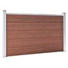 vidaXL Painel de veda&ccedil;&atilde;o para jardim 180x105 cm WPC castanho