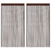 vidaXL Cortinas de fios 2 pcs 140x250 cm castanho