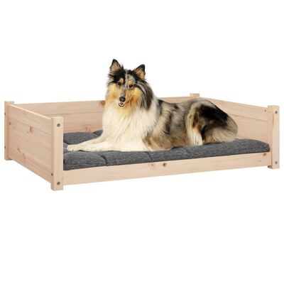 vidaXL Cama para cães 95,5x65,5x28 cm madeira de pinho maciça