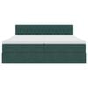 vidaXL Cama com Armazenamento com colch&atilde;o Verde Escuro 90 x 200 cm