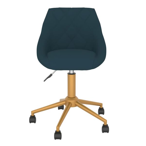 vidaXL Cadeiras de jantar girat&oacute;rias 4 pcs veludo azul