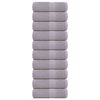 vidaXL Toalhas de rosto FROGN 10 pe&ccedil;as Cinza 30x30 cm 360 g/m&sup2;
