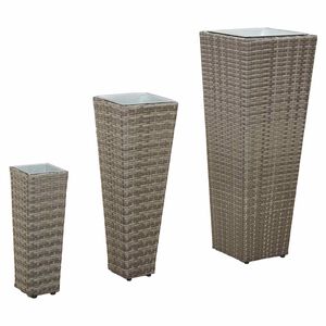 vidaXL Conjunto Para Exterior 3 unid. 30 x 30 x 80 cm Metal