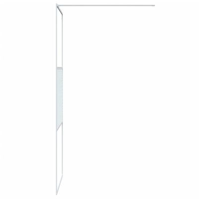 vidaXL Divisória de chuveiro vidro transparente ESG 80x195 cm branco