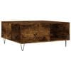 vidaXL Mesa de centro 80x80x36,5 cm derivados madeira carvalho fumado