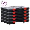 vidaXL Caixas de arruma&ccedil;&atilde;o 10 pcs polipropileno 40x30x5 cm