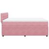 vidaXL Cama com molas/colch&atilde;o 140x190 cm veludo rosa
