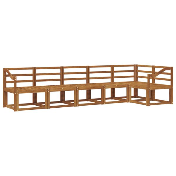 vidaXL Conjunto de Sof&aacute;s para Exterior 6 pcs Natural