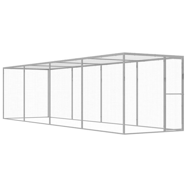vidaXL Jaula para gatos 6x1,5x1,5 m a&ccedil;o galvanizado