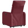 vidaXL Poltrona de massagens reclin. elevat&oacute;ria tecido vermelho tinto