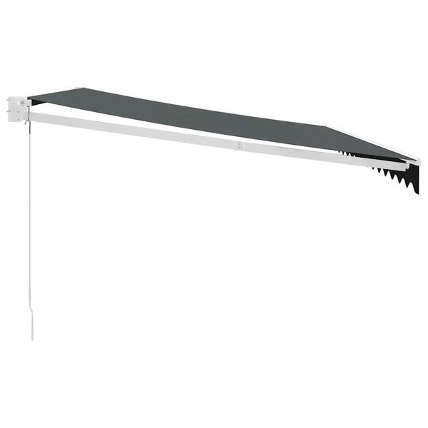 vidaXL Toldo retr&aacute;til 4,5x3 m tecido e alum&iacute;nio antracite