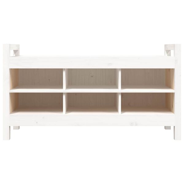 vidaXL Banco de corredor 110x40x60 cm madeira de pinho maci&ccedil;a branco