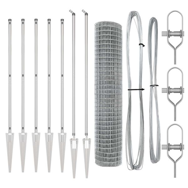 vidaXL Cerca com Poste Prateado 1,6 x 10 m A&ccedil;o