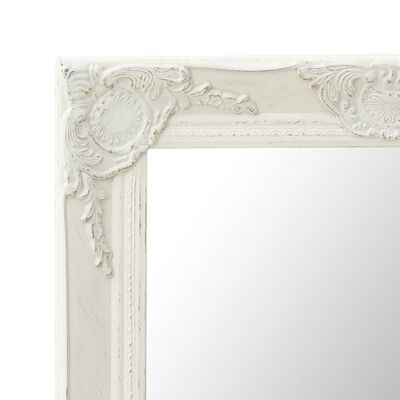 vidaXL Espelho de parede estilo barroco 50x60 cm branco